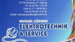 E-Technik Gödiker - Sponsor im Ski und Eisfasching Geising